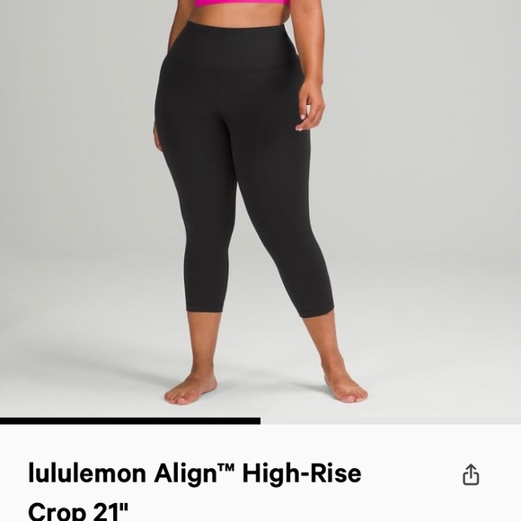 Lululemon Align Hr Crop HIGH RISE 21” - Picture 2 of 6